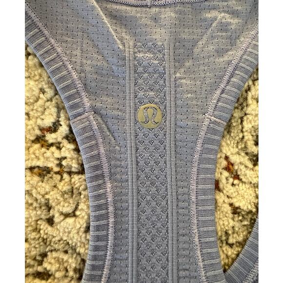 Lululemon Swiftly Tech Racerback Tank Top Size 10 Hydrangea Blue - Picture 9 of 11